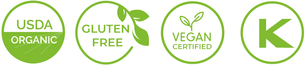 Gluten free and vegan logo