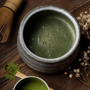 Matcha essentials set: Japanese handmade bowl + bamboo whisk + organic matcha