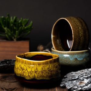 Японская керамическая чаша ручной работы “TAKAAKIRA”